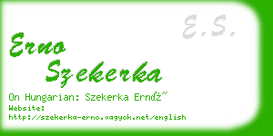 erno szekerka business card